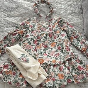 Catherine Malandrino Floral Dress Set - Pink, Orange, Green